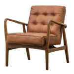 Gallery Humber Vintage Brown Leather Armchair - Image 3