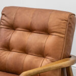 Gallery Humber Vintage Brown Leather Armchair - Image 4