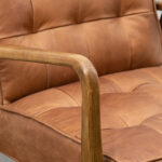 Gallery Humber Vintage Brown Leather Armchair - Image 5