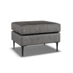 Aspen Grey Velvet Footstool - Image 3