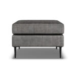 Aspen Grey Velvet Footstool - Image 4