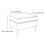 Aspen Green Velvet Footstool - Image 2