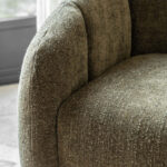 Gallery Atella Moss Green Bouclé Tub Chair - Image 3
