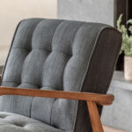 Gallery Humber Dark Grey Linen Armchair - Image 4