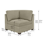 Thomasville Tisdale Beige Fabric Corner Chair - Image 2