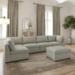 Thomasville Tisdale Beige Fabric Corner Chair - Image 5