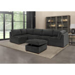 Thomasville Tisdale Dark Grey Fabric Corner Chair - Image 4