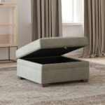 Thomasville Tisdale Beige Fabric Storage Ottoman - Image 3