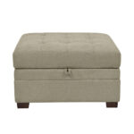 Thomasville Tisdale Beige Fabric Storage Ottoman - Image 4