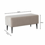 MOONAP Monroe Beige Fabric Footstool - Image 6