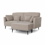 MOONAP Monroe Beige Fabric Footstool - Image 9