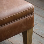 Gallery Mr. Paddington Vintage Brown Leather Footstool - Image 4