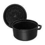STAUB Cast Iron Round Cocotte in Black 24cm - Image 4