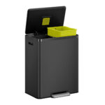 EKO Ecocasa II 60L Recycling Bin in Matte Black - Image 2