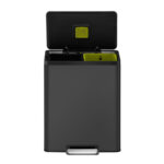 EKO Ecocasa II 60L Recycling Bin in Matte Black - Image 3