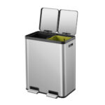 EKO Ecocasa 60L Recycling Bin in Stainless Steel - Image 2