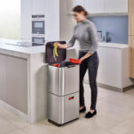 Joseph Joseph 60L Waste Separation Bin - Stainless Steel - Image 2