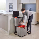Joseph Joseph 60L Waste Separation Bin - Stainless Steel - Image 3