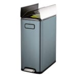 EKO Ecofly 20+20L Stainless Steel Kitchen Bin in Titanium Blue - Image 2