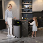 EKO Ecocasa II Recycling Bin 20L+20L in Matte Black - Image 4