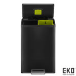 EKO Ecocasa II Recycling Bin 20L+20L in Matte Black