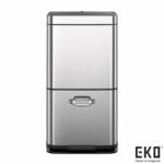 EKO 54 Litre Stainless Steel Dual Compartment Recycling Motion Sensor Bin (35L +19L)