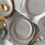 Over & Back Stoneware Dinnerware Set, 16 Piece in Slate Grey - Image 6