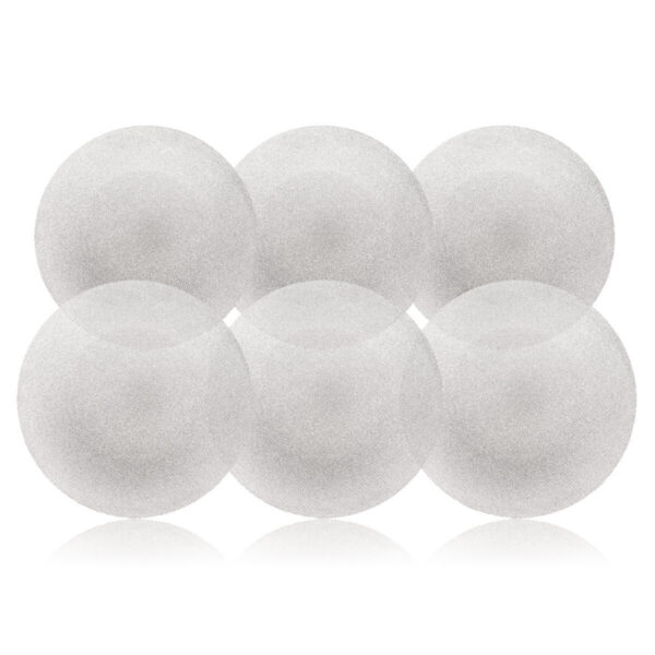 Luigi Bormioli Glass Glitter Charger Plate 6 Pack, Silver