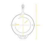 Tramontina Cast Iron Griddle Pan, 26cm - Image 5