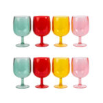 Navigate Strawberries & Cream Acrylic Wine Stems, 8 Pack - Image 2