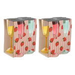 Navigate Strawberries & Cream Acrylic Flutes, 8 Pack - Image 3