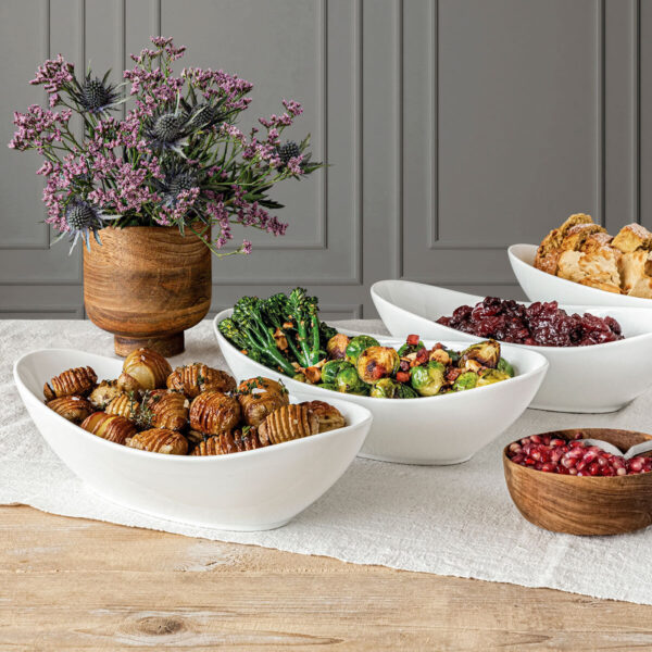 Over & Back Stoneware Serving Bowls, 4 Piece