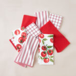 Caro Home Kitchen Towels 8 Pack, in Tomato Design - Image 3