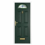 Cannes 1 Composite Front Door with Installation in Green - Image 37
