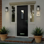 Milan 609 Composite Front Door with Installation in Green