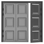 Cardale Georgian Side Hinged Garage Door With Installation in 3 Colours - Image 2