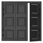 Cardale Georgian Side Hinged Garage Door With Installation in 3 Colours - Image 3