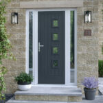 Amsterdam Right Composite Front Door with Installation in Green