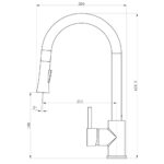 Deva Pendle Kitchen Pull Out Sink Mixer Tap In Chrome, Model PEN104 - Image 5