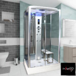Insignia Diamond 1050 x 850mm Rectangular Steam Shower with Chrome Frame - Image 2