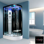 Insignia Diamond 1100mm Offset Quadrant Steam Shower with Chrome Frame - Image 7