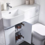 Tavistock Lindo 99.6 cm Floor Mounted Left Hand WC Unit in Green - Image 9