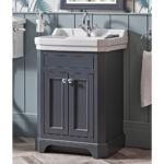 Tavistock Abbot 61.0 cm Floor Mounted Vanity Unit in Dark Grey