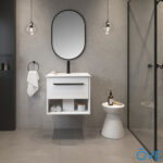 Ove Camila 600mm Wide Wall Mounted Vanity in Matte White - Image 2