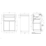 Tavistock Kew 59.2 cm Floor Mounted Vanity Unit in Dark Grey - Image 5
