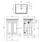 Tavistock Ashby 60.7 cm Floor Mounted Vanity Unit in Blue - Image 13