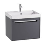 Tavistock Kew 59.2 cm 1 Drawer Wall Mounted Vanity Unit in Grey