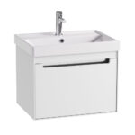 Tavistock Kew 59.2 cm 1 Drawer Wall Mounted Vanity Unit in Grey - Image 11