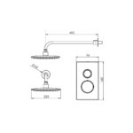 Tavistock Xenon Overhead Concealed Single Function Shower - Image 3