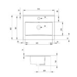 Tavistock Vesta 51.0 cm Floor Mounted Vanity Unit in White - Image 3